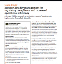 Intraday Liquidity Management for Regulatory Compliance and Increased Operational efficiency